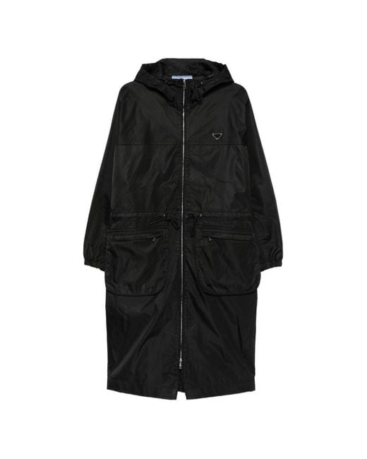 Prada Black Nylon Coat