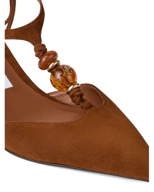 Jimmy Choo Brown Lauri Suede Leather Pumps