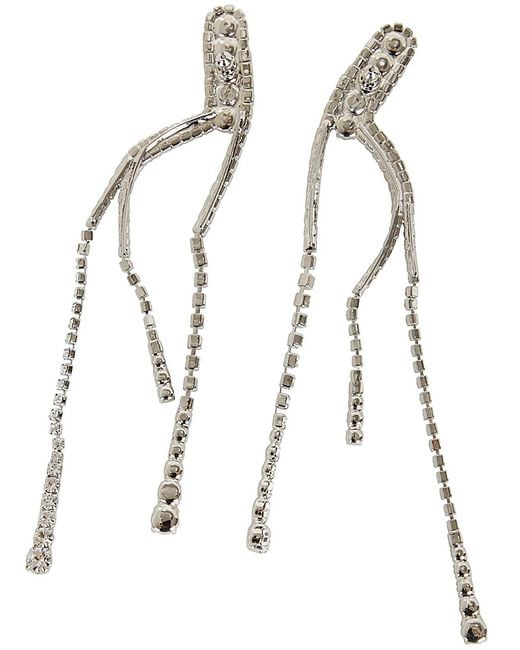 Helene Zubeldia White Liquid Sky Earrings Pins