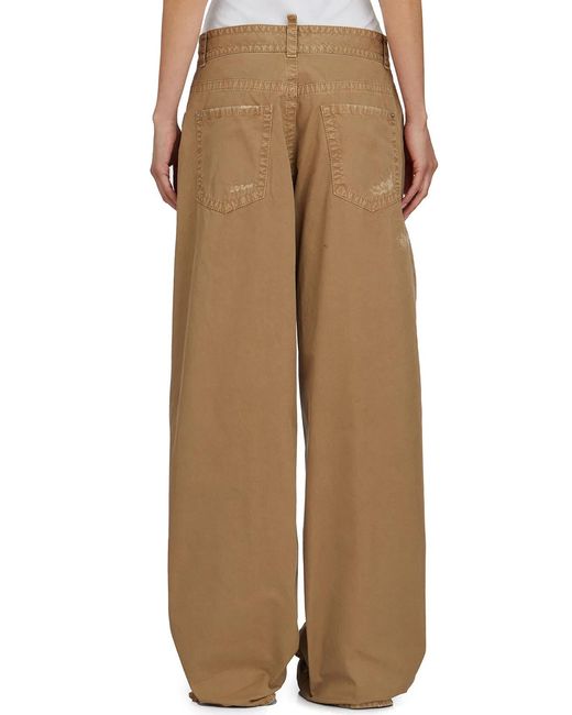 DSquared² Natural 9 To 5 Cotton Pants