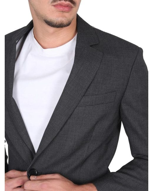 Aspesi Gray Single-Breasted Virgin Wool Jacket for men