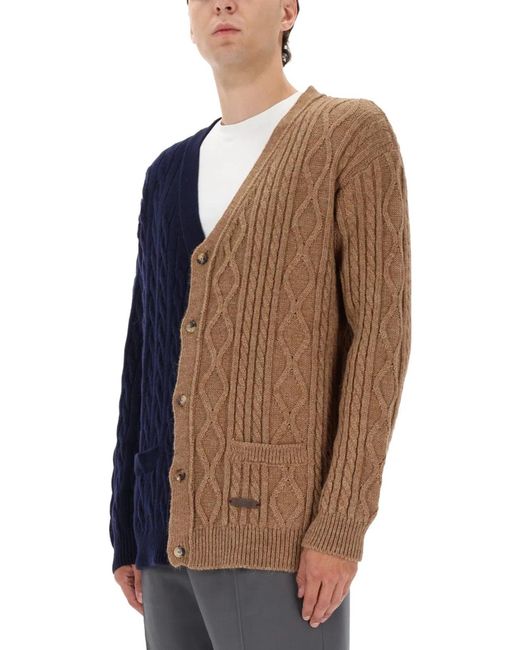 Moschino Couture Blue Bicolor Caridigan for men