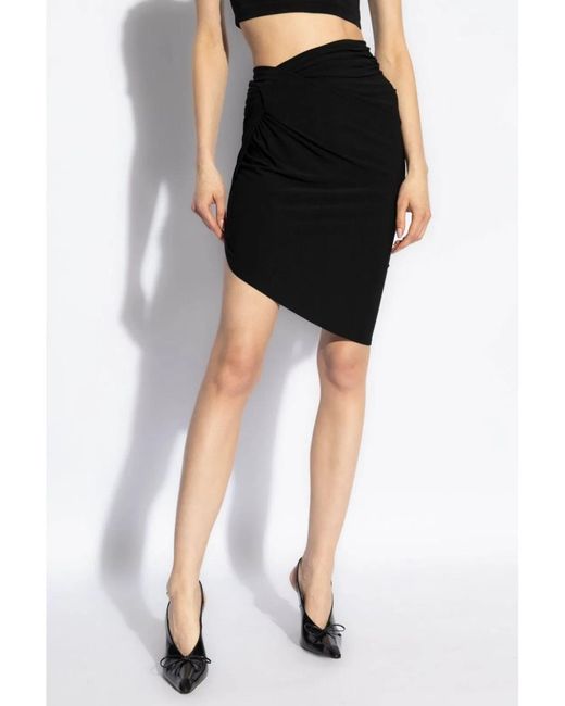 Jacquemus Black The Drapeado Mini Skirt