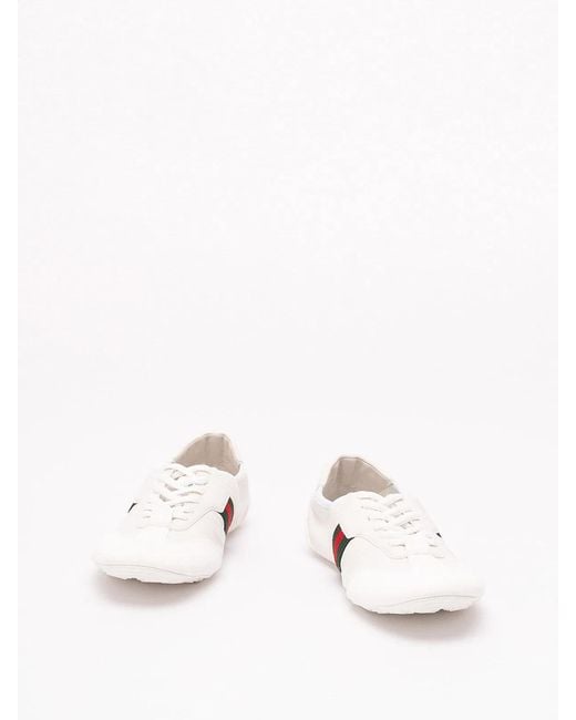 Gucci White 'Flex' Sneakers