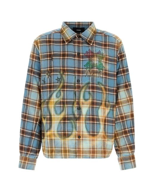 Amiri Multicolor Ma Quad Bleached Flannel for men