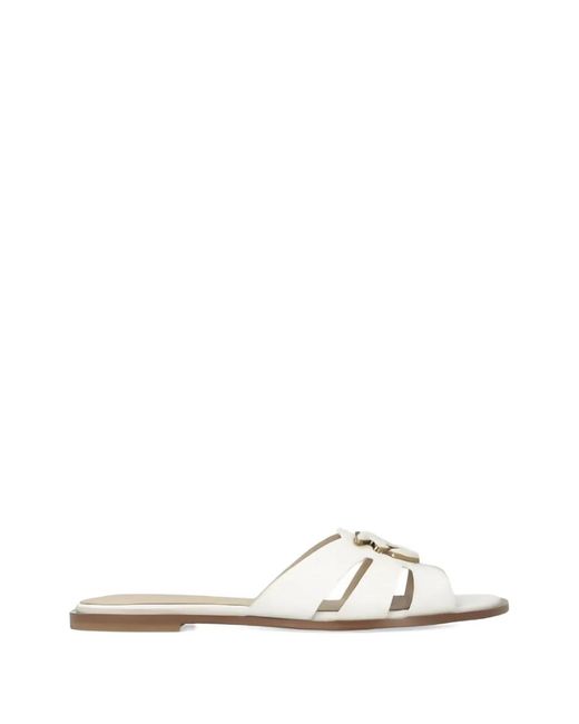 Pinko White Tone Flat Shoes