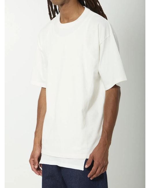 Maison Margiela White Double-Layer T-Shirt for men