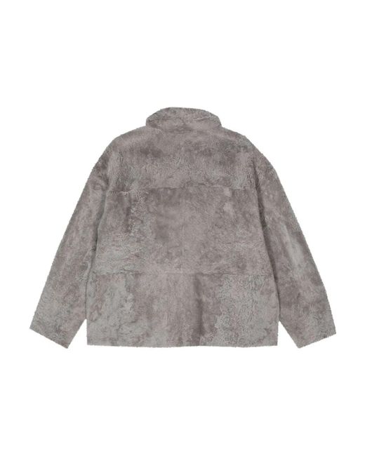 Desa Gray Shearling Jacket