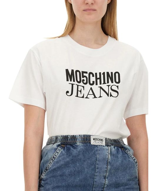 Moschino White T-Shirt With Logo