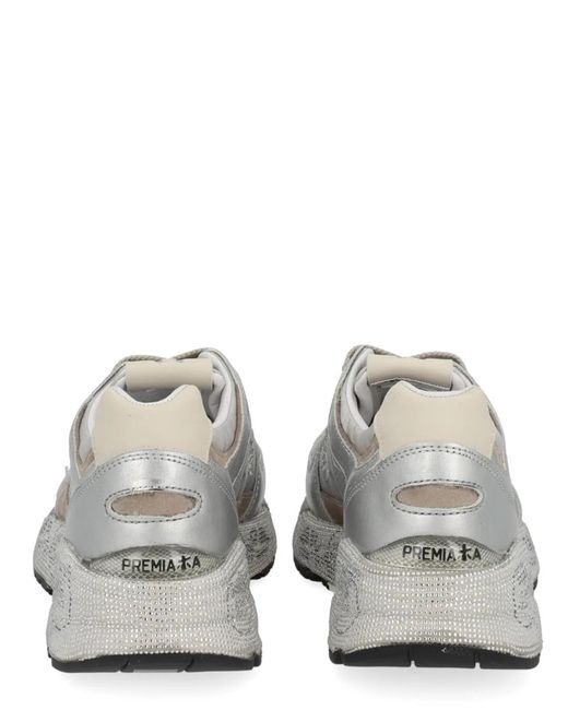 Premiata White "Mased" Sneaker