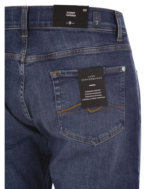 7 For All Mankind Blue Slimmy Tapered for men