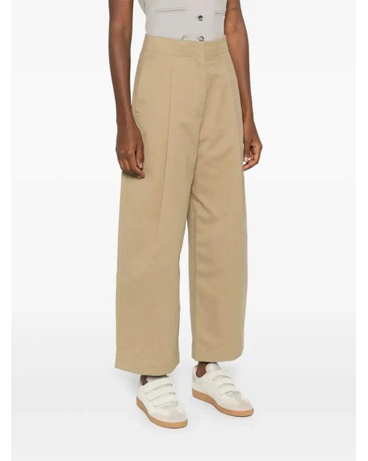 Studio Nicholson Natural Cotton Wide-Leg Trousers
