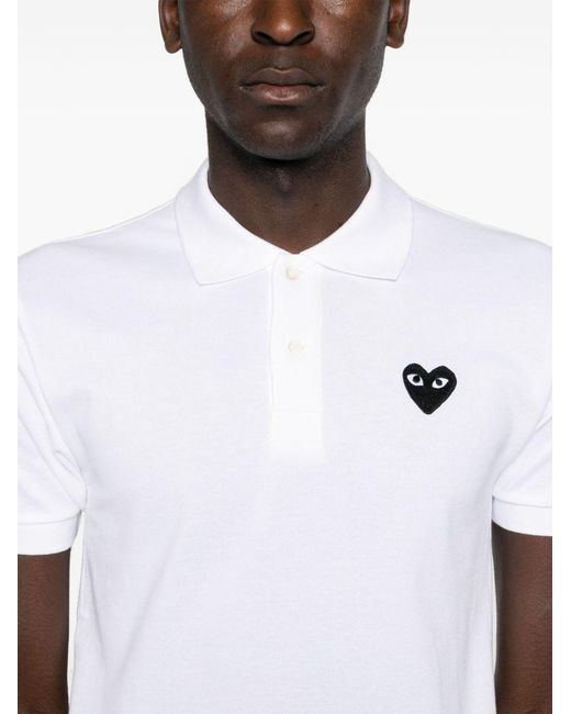 COMME DES GARÇONS PLAY White T-Shirt Emblem Knit