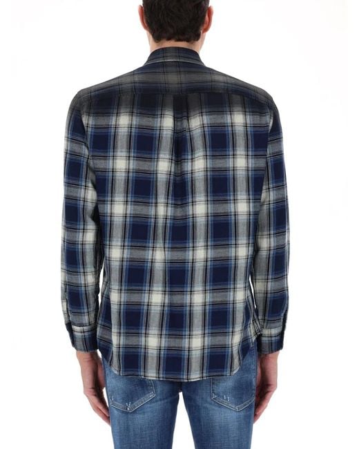 DSquared² Blue Cotton Shirt for men