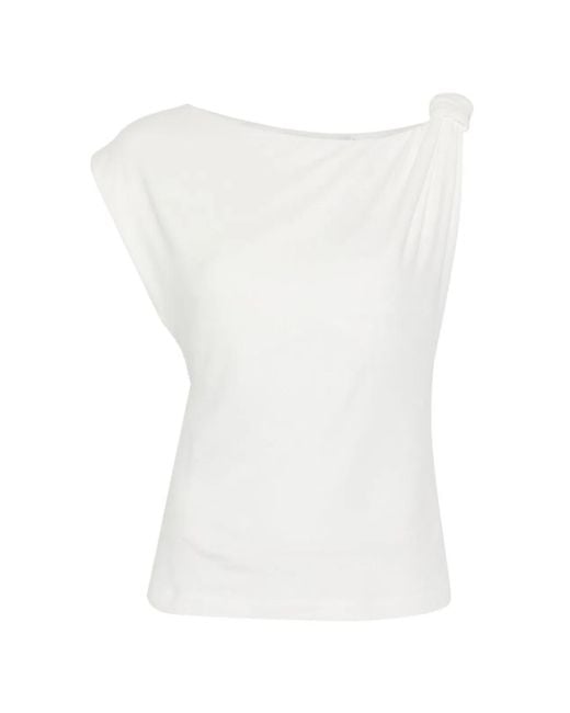 Pinko White Cotton Elastane Sweater