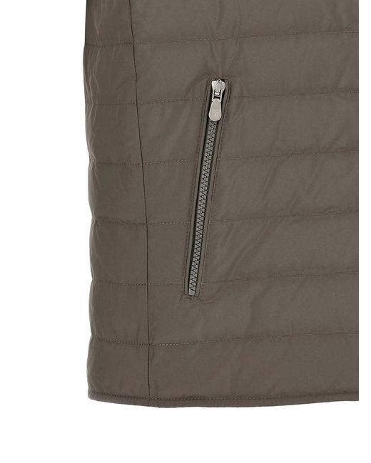 Brunello Cucinelli Brown Quilted Vest for men