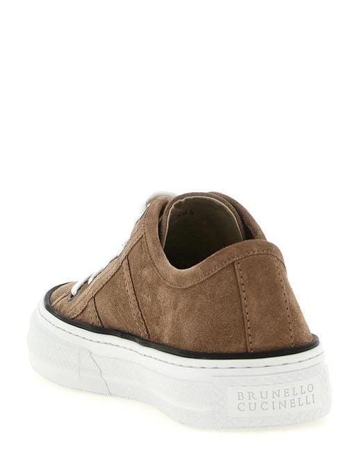 Brunello Cucinelli Brown Suede Sneakers