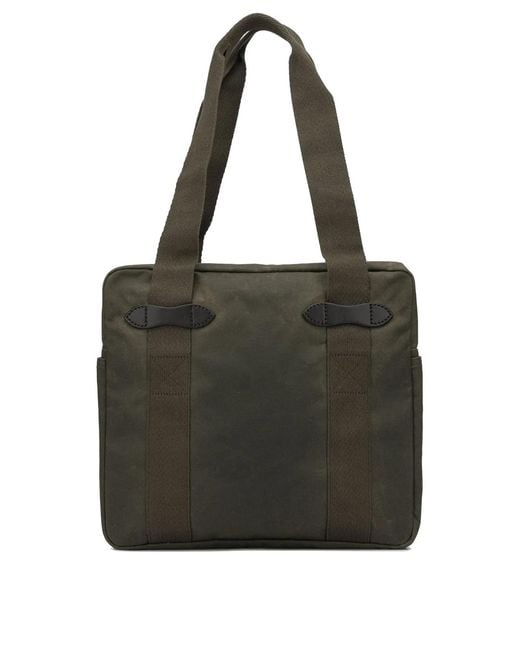Filson Black "Tin Cloth" Medium Shoulder Bag for men