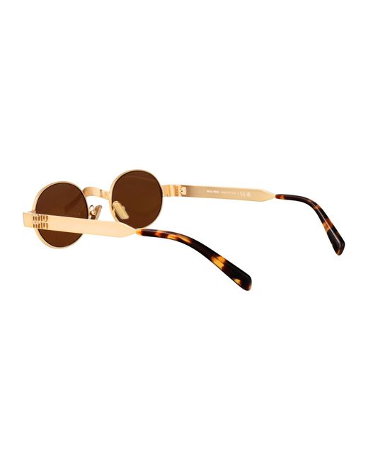Miu Miu Brown Old Metal Sunglasses