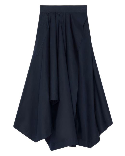 Givenchy Blue Long Asymmetric Skirt