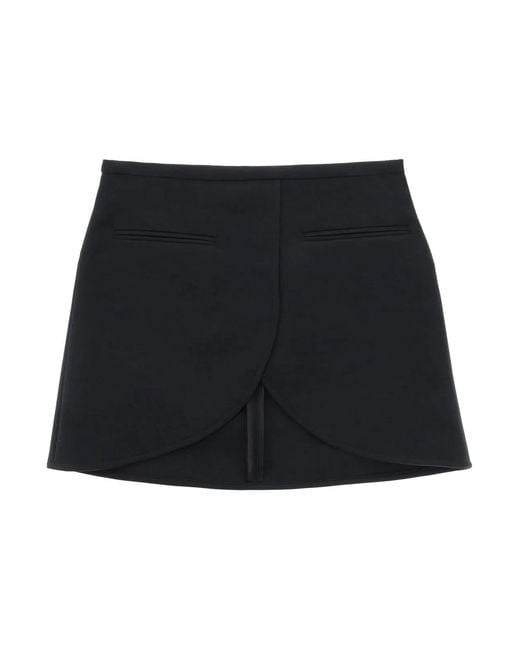 Courreges Black Courregès Ellipse Twill Mini Skirt