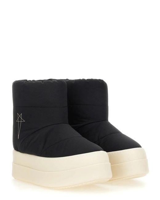 Rick Owens Black Padded Boot
