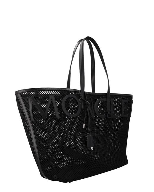 Moncler Black Very Large Polyamide Tote Bag Handbags