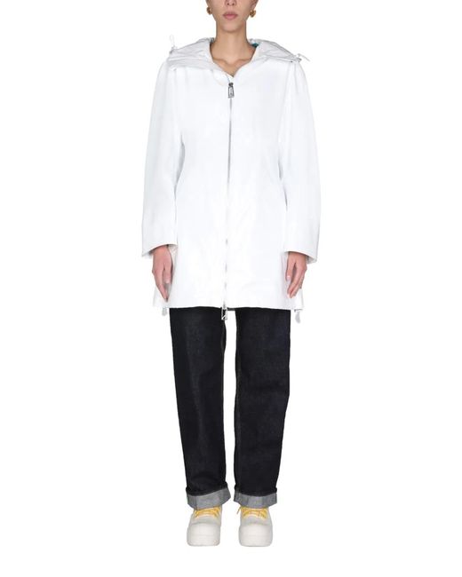 Bottega Veneta White Hooded Parka