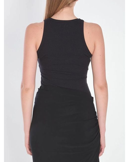 Alaïa Black Alaia Sculpting Rib Jersey Bodysuit