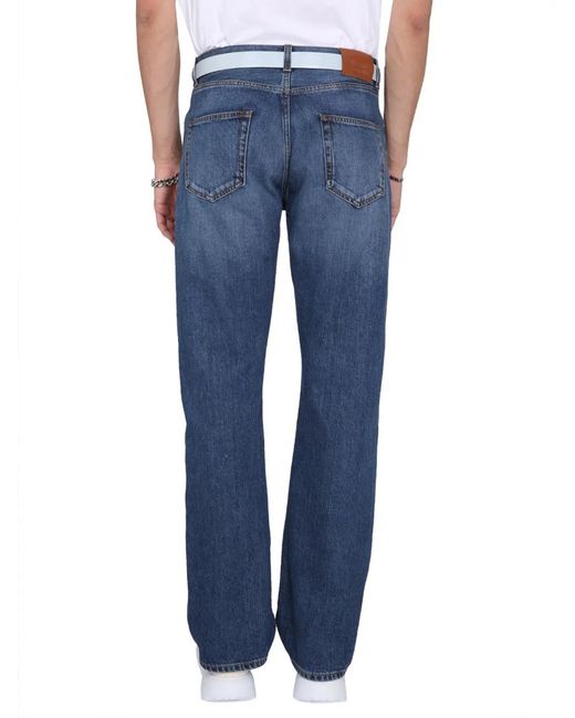 McQueen Blue Five Pocket Jeans for men
