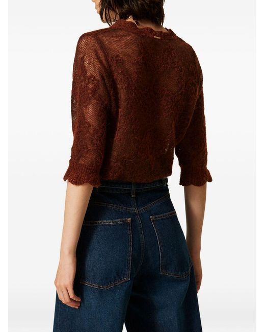 Twinset Brown Wool Sweater
