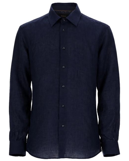 Boss Blue Camicia Lhayskentwc for men