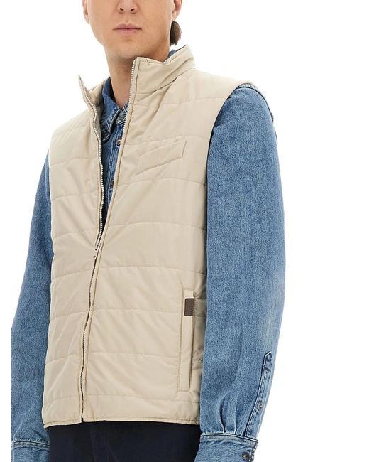 Fay Blue Quilted Vest for men