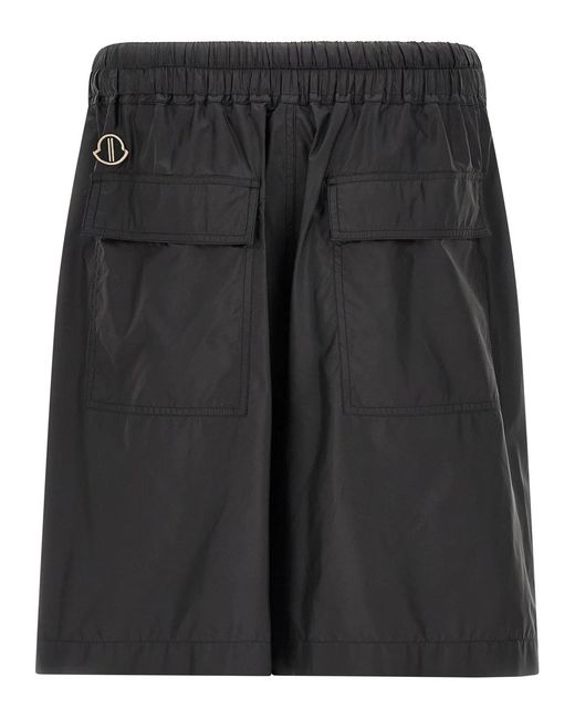 Rick Owens Black Moncler + 'Kiltshorts' Bermuda Shorts for men