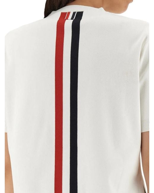 Thom Browne White Boxy Fit T-Shirt