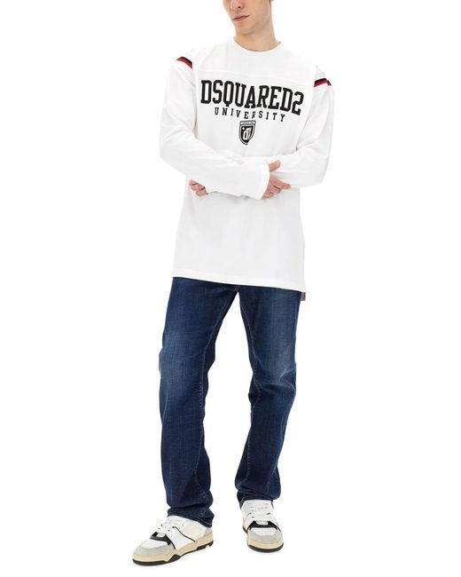 DSquared² White Sweatshirt With Logo for men
