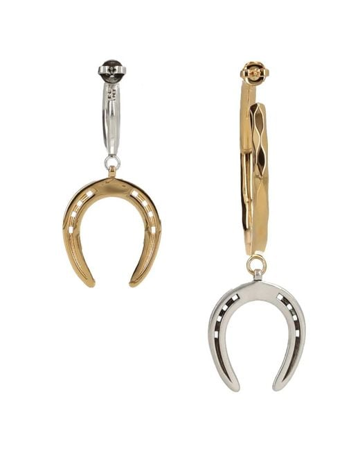 Isabel Marant Metallic Orecchini "Byrne" Asimmetrici
