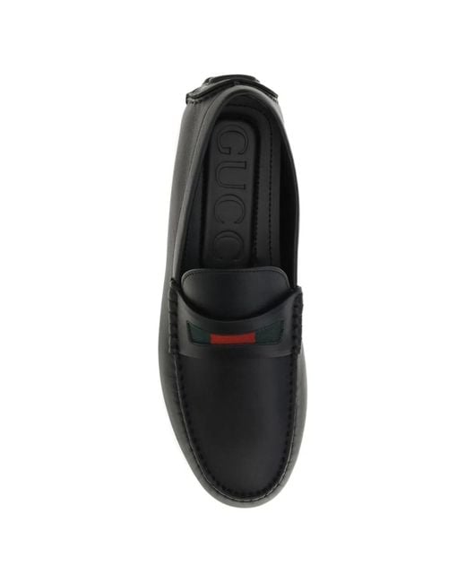 Gucci Black Leather Loafers for men