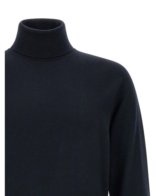 Zanone Blue Turtle-Neck Sweater for men