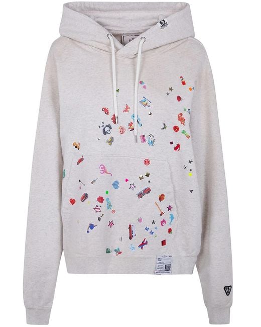 Maison Mihara Yasuhiro Gray "Kids Sticker" Hoodie
