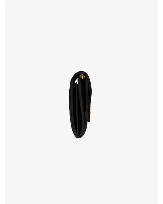 Saint Laurent Black Cassandre Wallet