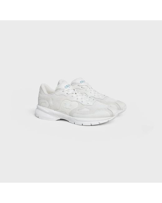 Céline White Low Laceup Sneaker