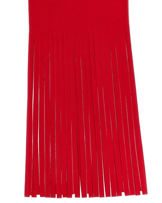 Sportmax Red 'Avocado' Scarf