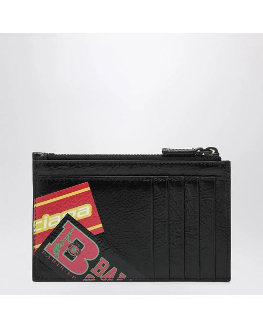 Balenciaga Blue Large Leather Cash Coin Purse for men