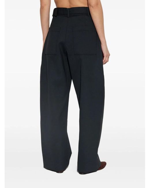 Studio Nicholson Blue "Doring" Belted Round Leg Pant