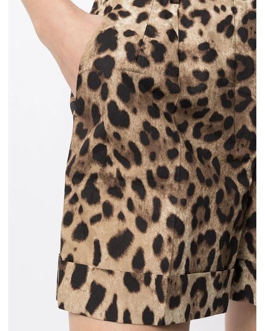 Dolce & Gabbana Natural Dolce & Gabbana Leopard Print Short Skirt