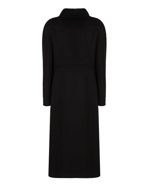 Valentino Garavani Black Wool And Cashmere Coat