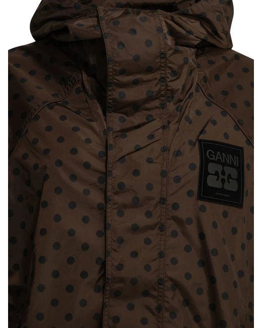 Ganni Brown Light Polka Dot Jacket