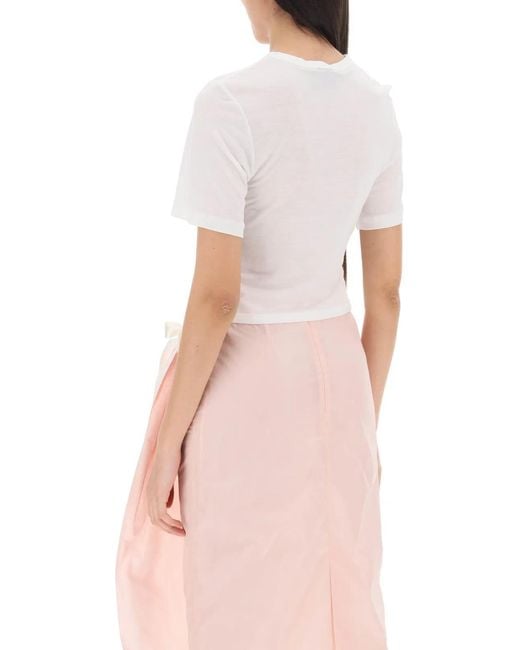 Simone Rocha White Bow Tails Easy T