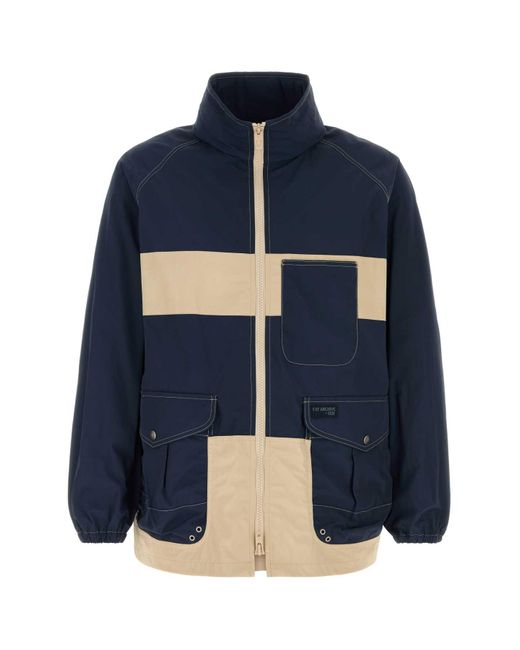 Fay Blue Two-Tone Nylon Jacket for men
